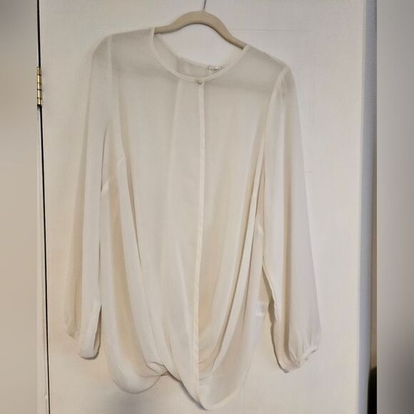 laura Tops - See-through cream blouze 2X